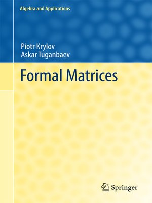 cover image of Formal Matrices